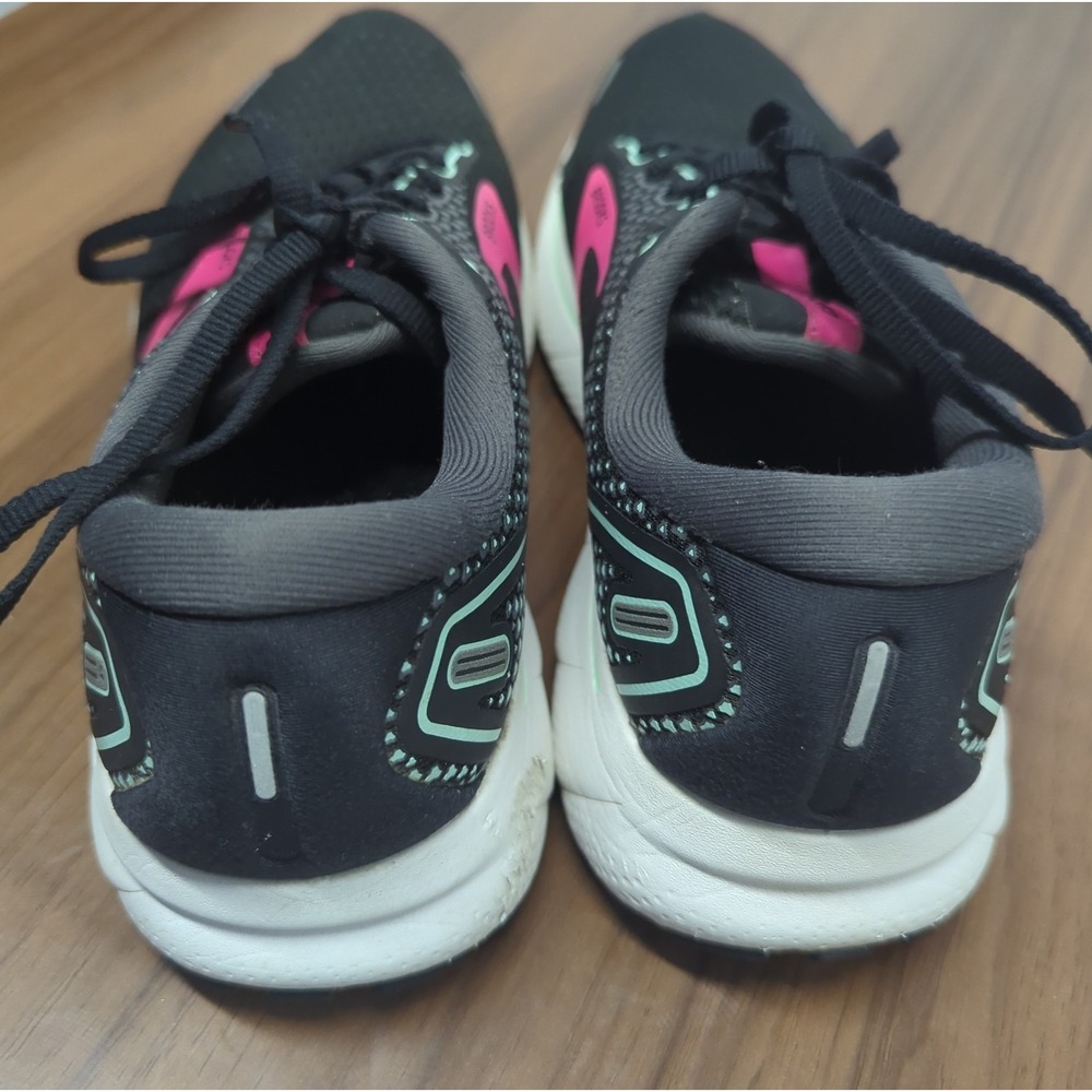 Brooks Ghost 14 Womens 9.5 B Running Shoes Black Pink 1203561 Walking - Picture 4 of 7